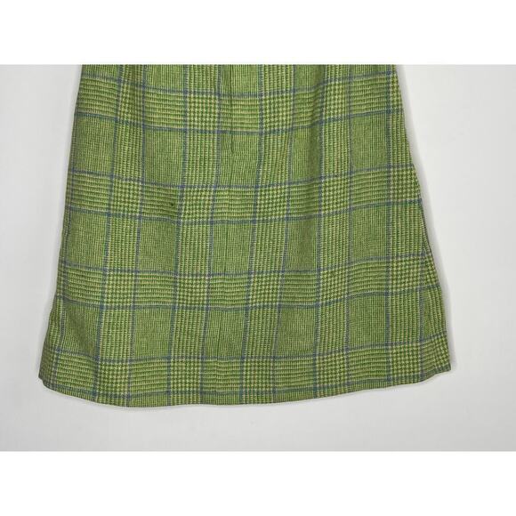 Vintage David Fergunson by The Country House 60s Plaid Wool Belted Skirt Size S - Picture 3 of 11